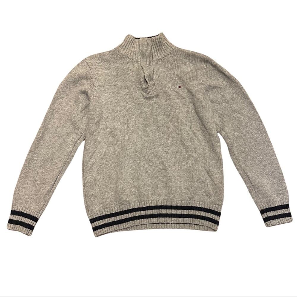 Tommy Hilfiger Boys Gray Pullover Sweater Size Large 16/18